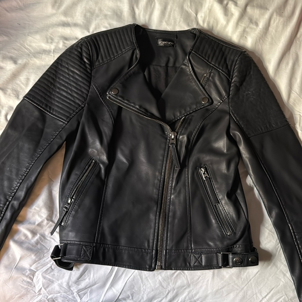 Topshop Luna Faux Leather Jacket